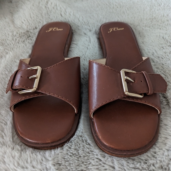 Euc J.Crew leather slides - Picture 5 of 5